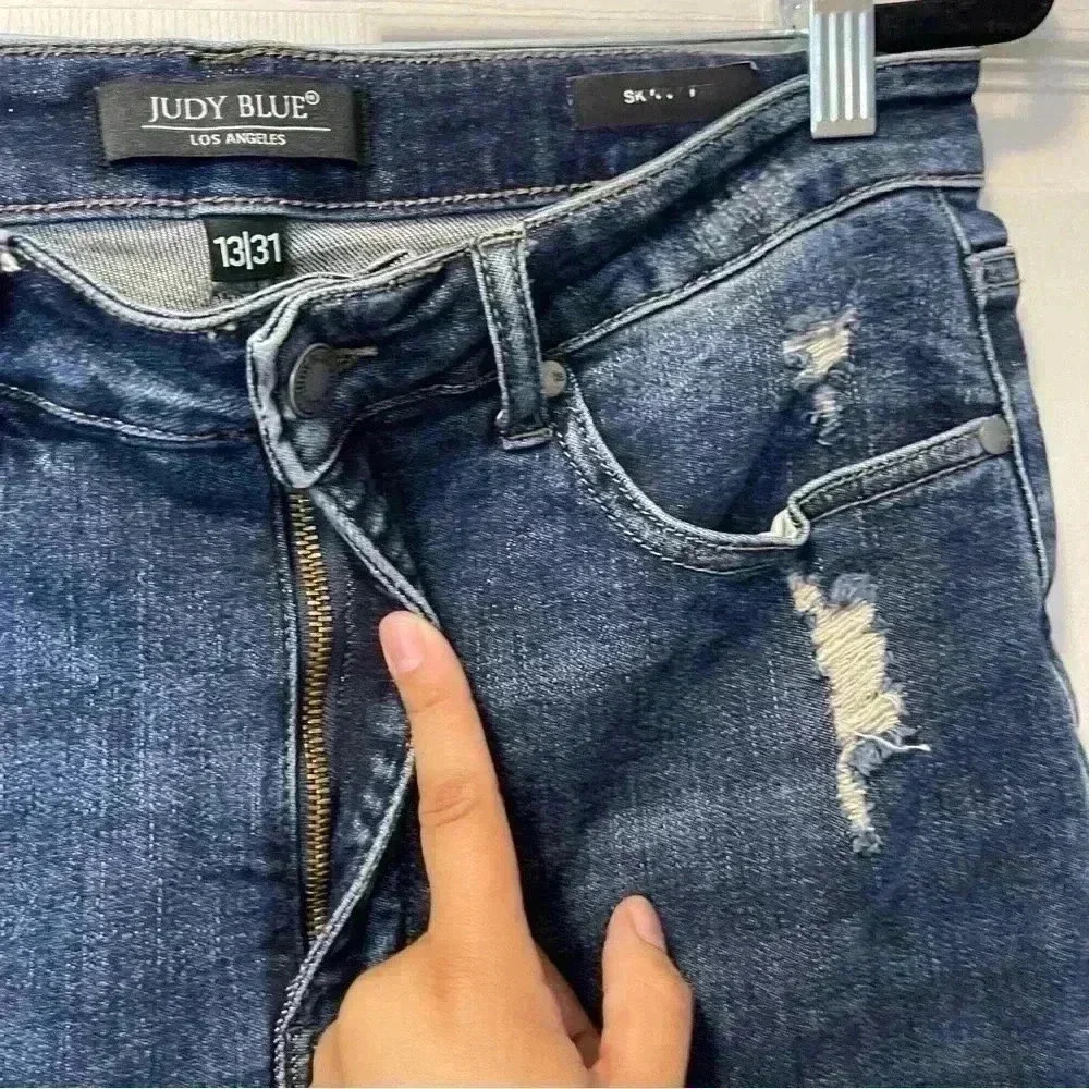 Judy Blue Women's High Rise Skinny Fit Jeans Sz 13/31 - Picture 5 of 11